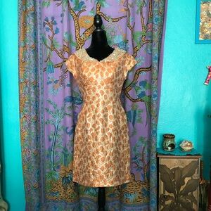 Vintage Dress with Beaded Collar